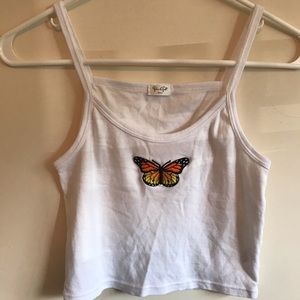 Brandy Melville Butterfly Crop Tank